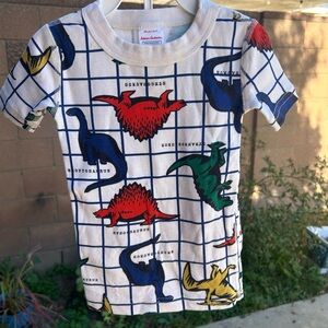 Hanna Andersson Dinosaur Grid Kids Shirt - Multicolor